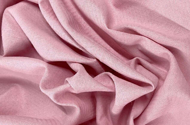 Лен декоративный, розовые ромбы 3