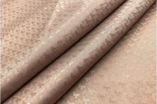 Подкладка жаккардовая с вискозой, рисунок Лего, бежевый