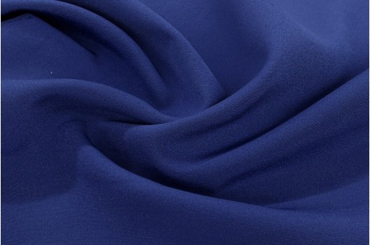 Костюмная ткань Барби темно-синего цвета (УЦЕНКА)