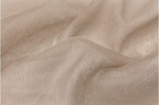 Тюль сетка Дождик светло-коричневого цвета, Турция