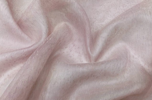 Тюль сетка Дождик нежно-розового цвета, Турция