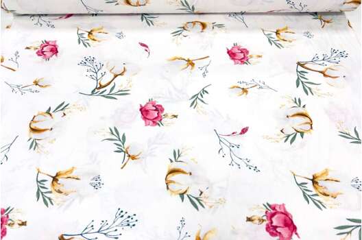 Ранфорс (поплин LUX) 240 см, Хлопок и розы