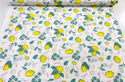 Ранфорс (поплин LUX) 240 см, Лимоны