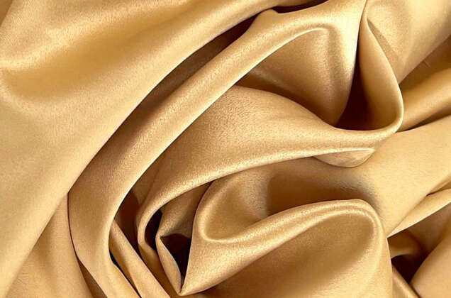 Свадебный сатин с лайкрой, золотой арт. 36