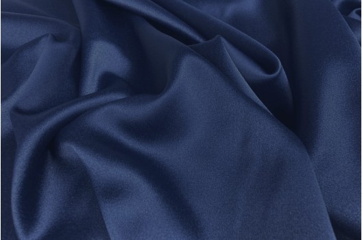 Свадебный сатин с лайкрой, темно-синий, арт. 23