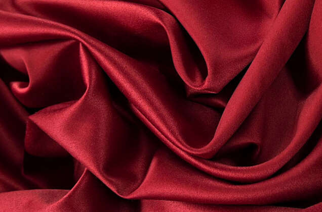Свадебный сатин с лайкрой, рубиновый красный, арт. 18 1