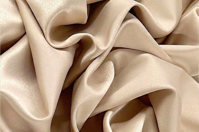 Свадебный сатин с лайкрой, песочный бежевый, арт. 6