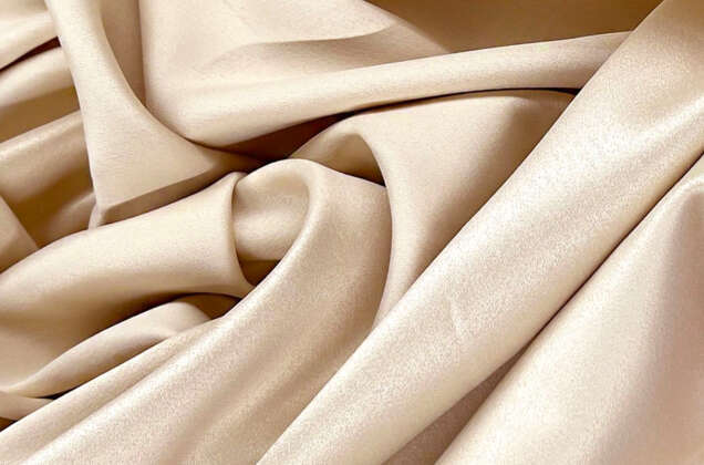 Свадебный сатин с лайкрой, крем-брюле, арт. 5
