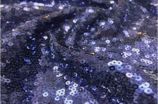 Пайетки 3 мм на масле, темно-синий цвет