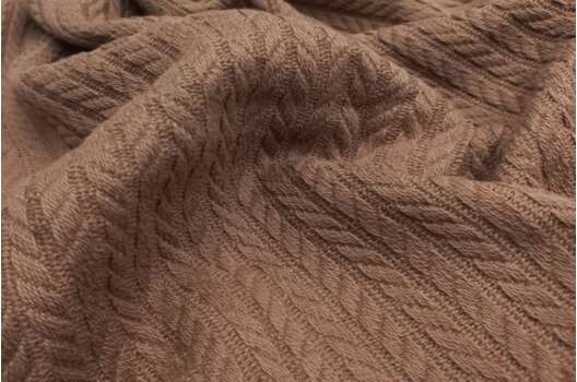 Хлопок Пике 235 см, коричневый