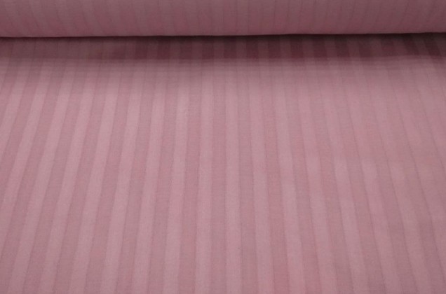 Сатин Страйп мерсеризованный 240 см, полоска 1 см, N42 пудрово-розовый