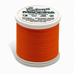 Нитки вышивальные Cotona №30 (200м) Madeira, цвет 604-оранжевый