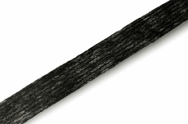 Лента флизелиновая нитепрошивная, черная, 1.5 см 1