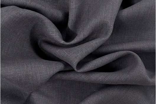 Лен костюмный плотный 09С52 (744), серый графит
